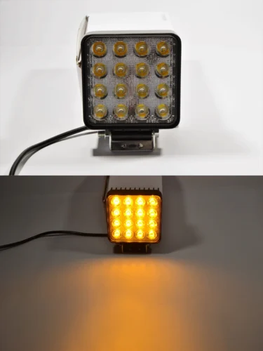 Світлодіодна LED фара робоча 48Вт,(3Вт*16ламп) Широкий промінь (Жовте світло)