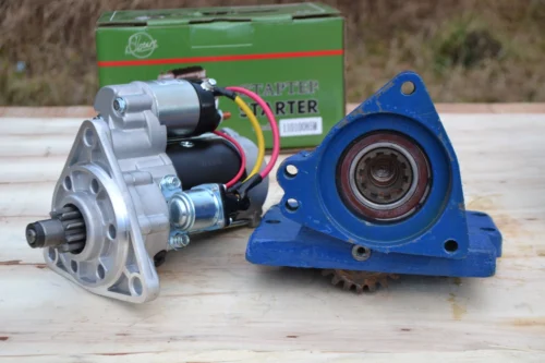 Стартер Slovak 3,5квт з доп реле і Перехідна плита Посилена (2підшип)місто пускача ПДМ  (МТЗ, ЮМЗ, Т-150)