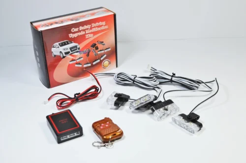 Стробоскоп LED з пультом 9202 4шт R/B NEW (Червоно-синій стробоскоп)