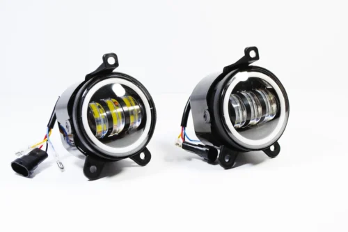 Світлодіодна протитуманна фара на ПРІОРУ Ангельський очей Ваз 2170, 2172 LED в бампер Жовтий+Білий