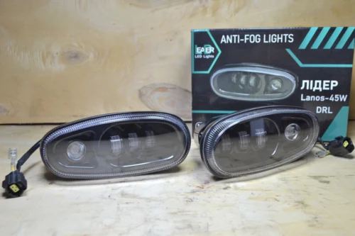 Додаткова світлодіодна LED 60Вт фара (Білий+Жовтий) DAEWO LANOS Чіткою світло-тіньовою  границею