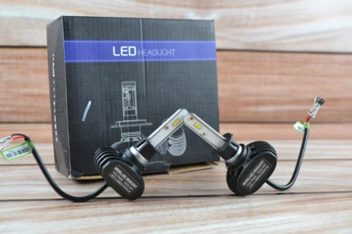 Комплект LED ламп HeadLight S1 H11 6000 K 4000 lm з радіатором 55 W+10%