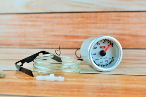 Розрідження у впускному колекторі (економетр) стрілочний Ket Gauge 7706-2 чорний Ø52мм датчик датчик