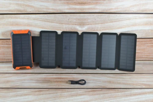 УМБ-павербанк SolarTank-20000 mAh сонячні панелі 5 шт кемпінговий ліхтар водонепроникний