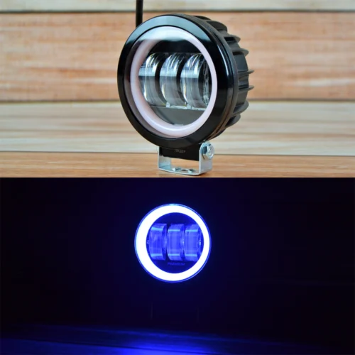 Додаткова світлодіодна LED-фара 30 Вт кругла з ДХО Синього кольору Чіткої світлової тіневий кордоном