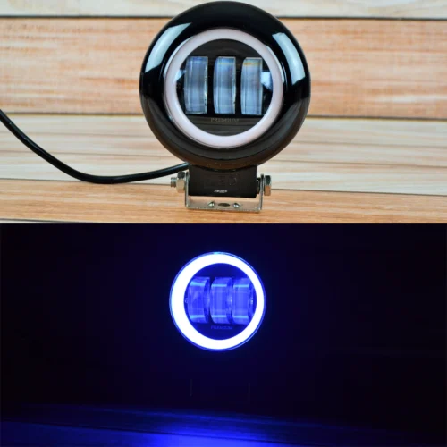 Додаткова світлодіодна LED-фара 45 Вт Кругла (Ангельська Око Синій) Чіткий світловий тіневий кордоном