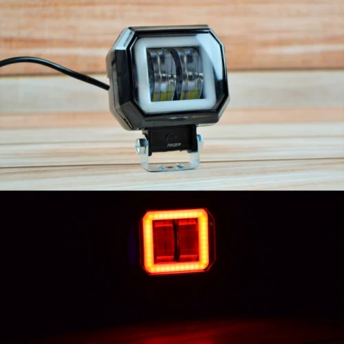 LED фара 20Вт квадратна з ДХО Червоного кольору Четкою світловий тіньовий закордонне призначення (4056)