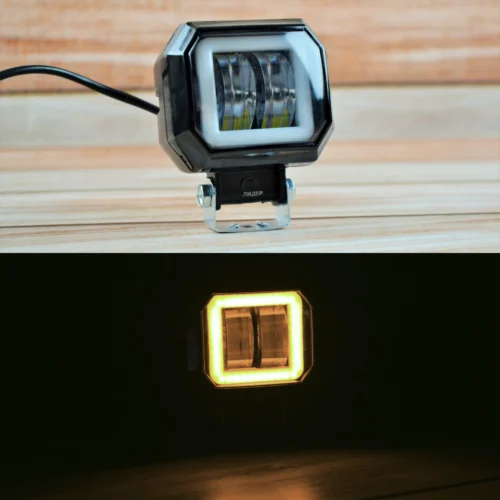 Додаткова світлодіодна LED фара 20Вт квадратна з ДХО Жовтого кольору Четкою світловий тіньовий закордонне призначення