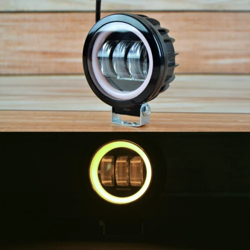 Додаткова світлодіодна LED фара 30Вт кругла з ДХО Червоного кольору Четкою світловий тіньовий закордонне призначення