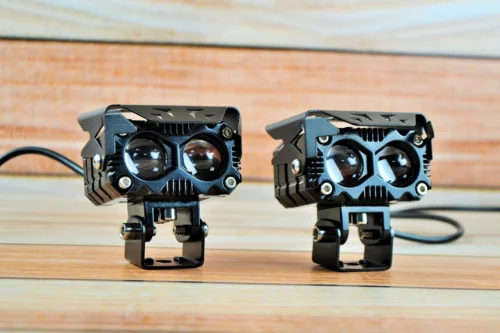 Додаткова світлодіодна LED фара 80Вт два режими світла (Дальній-білий) (Ближній-жовтий) Линзованая