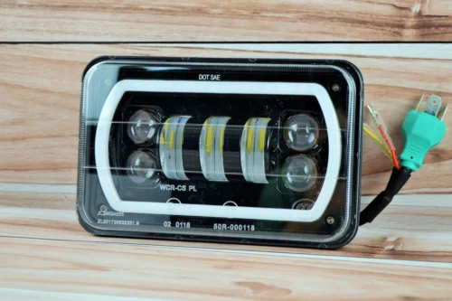 Світлодіодна LED фара 75Вт ближній+дальній+габарит+поворот прямокутна (на 4 режими)