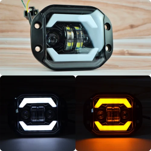 Додаткова світлодіодна LED фара 50Вт два режима світла (Дальній-білий) (Ближній-білий) Дхо+Поворот