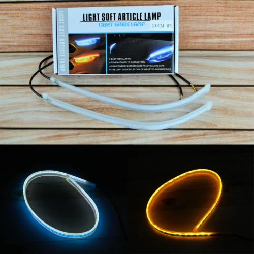 Ходові вогні у фару TETRIS  24Вольт с бегущим поворотом 30см (цена за комплект!!) (Білий і Жовтий)