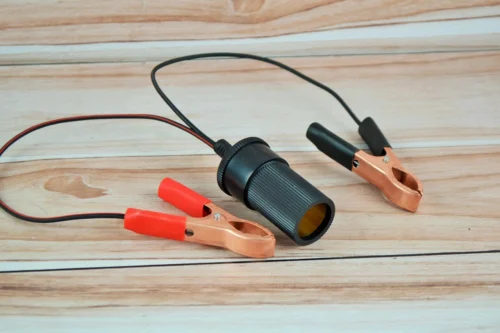 Перехідник з клем акумулятора в гніздо прикурювача (12В, 15A, 30см)