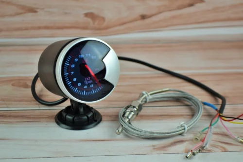 Покажчик температури вихлопних газів стрілочний Ket Gauge 602709 Чорний циферблат Ø60мм