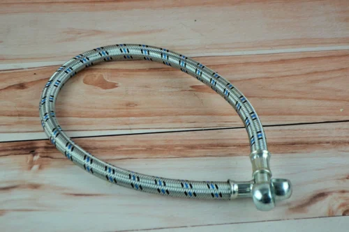 Шланг паливний гнучкий 80 см (у металевій обмотці) ((штуцер 14 мм)