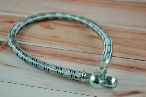 Шланг паливний гнучкий 60 см (у металевій обмотці) ((штуцер 14 мм)