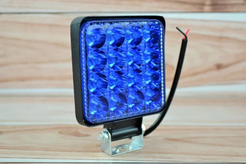 Фара LED квадратна синє світло 48 W 6000 K (16 діодв) (8.5 см х 8.5 см х 1.5 см) Mini
