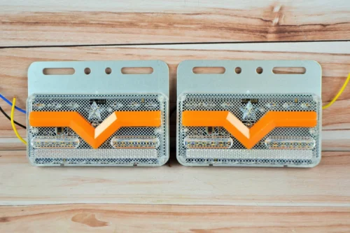 Габаритний ліхтар LED з поворотом та підсіткою 24V жовтий (1шт) (13см*6.5см*)