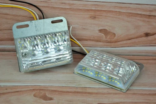 Габарит LED Білий ліхтар + Біла підсвітка знизу 24вольт (10см * 6см) (1шт)