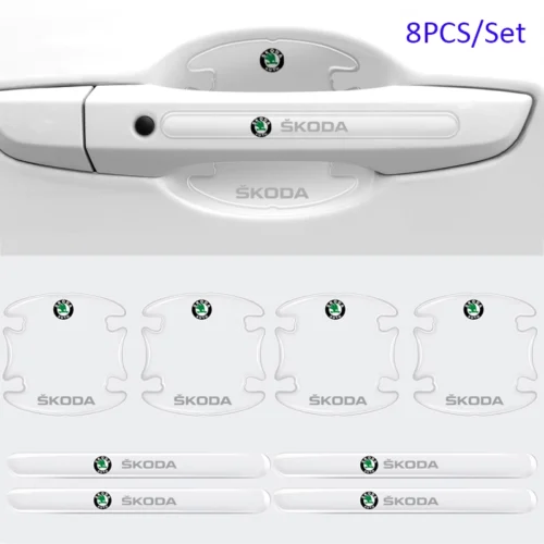 Захисна плівка під дверні ручки авто SKODA (к-т 8 шт)