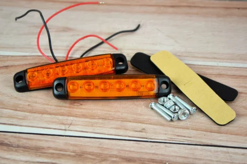 Габарит LED (NTK) 12v 6-ти діодний жовтий( Посилений вологозахист )