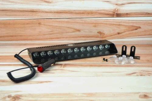 Стробоскоп у салон Білий під лобове скло, S-12 від прикурювача на липучках і кріпленні 35 см