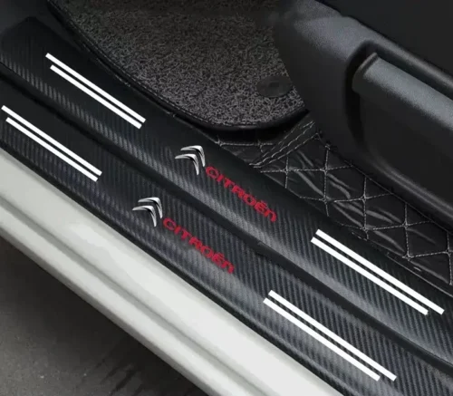 Захисна плівка CITROEN 5D із вуглецевого волокна самоклеюча 4шт, 2х(60х7см)  2х(40х7см)