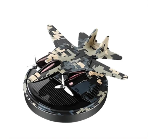 Автомобільний ароматизатор винищувач із роздуванням на сонячній панелі (Чорний камуфляж)