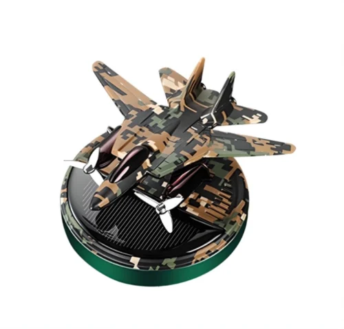 Автомобільний ароматизатор винищувач із роздуванням на сонячній панелі (Зелений камуфляж)