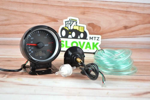 Прилад покажчик тиску турбіни стрілковий Ket Gauge 6271 LED Чорний циферблат Ø60 мм із корпусом + кріплення