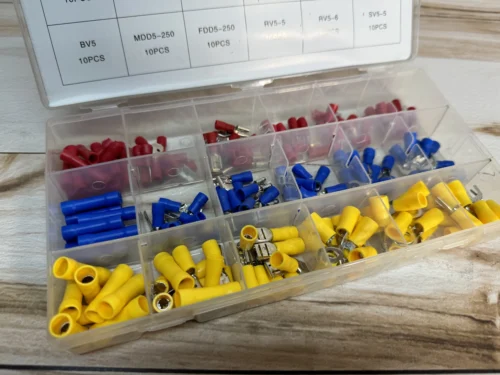 Набір клем із ізоляцією 180 шт. (18 видів клем) в одному наборі.