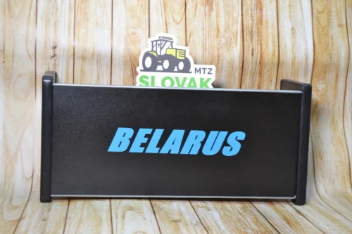 Полиця (164) панелі кабіни Синій напис МТЗ УК (Беларус) пластикова панель вузька,квадратна 1998-2017г