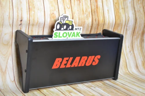 Полиця панелі кабіни Червоний напис МТЗ УК (Білорус) овальна панель