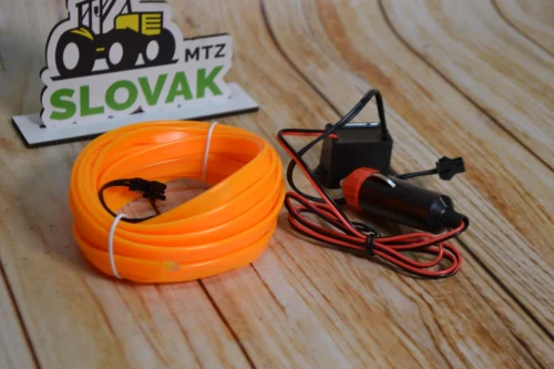 Неонове Підсвічування салону авто - Холодний жовтий НЕОН довжина 3метра ( від Прикурювача)