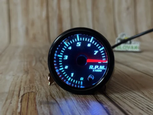 Автомобільний стрілочний тахометр (5205) з LED підсвіткою  1819 Ø52мм автомобільний датчик (Чорний корпус)