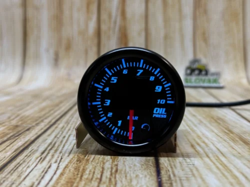 Електронний датчик тиску оливи + цифровий покажчик LED діодний Ø 52 мм датчик автомобільний (5204)