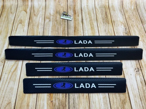 Захисна плівка LADA 5D із вуглецевого волокна самоклеюча 4шт, 2х(60х7см)  2х(40х7см)