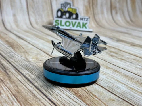 Автомобільний ароматизатор винищувач з роздуванням на сонячній панелі. (Сірий з блакитною підставкою)