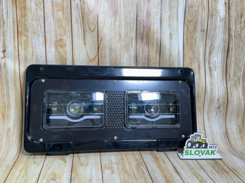 Рестайлінгові передні квадратні фари та решітка в ЗБОРІ на МТЗ-82 (Ближній+Далекий+ДХО) (0147)