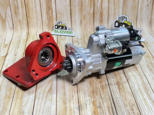 Стартер Slovak 4.2квт і Перехідна плита вмісто пускача ПДМ  (МТЗ, ЮМЗ, Т-150) (комплект переобладнання)