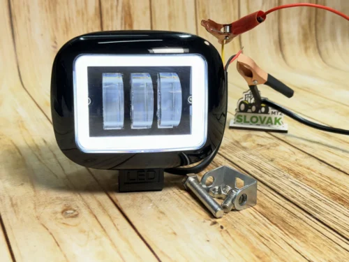 Додаткова світлодіодна LED фара 45Вт Квадратна (Black)+ Ангельський Очей Чіткої світловий тіньової кордоном