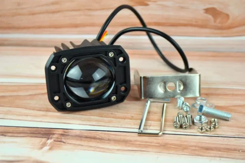 Комплект LED фар квадратних на 40Вт два режими світла (Далеко-білий) (Ближній-білий)