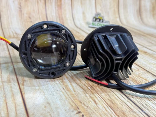 Комплект LED фар краглих на 40Вт два режими світла (Далеко-білий) (Ближній-Жовтий)