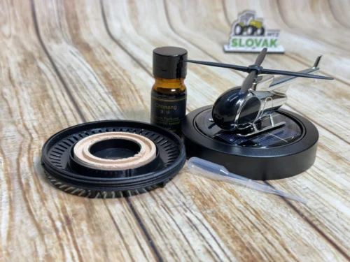 Автомобільний ароматизатор вертоліт з роздуванням на сонячній панелі + багаторазове просочення, Сірий