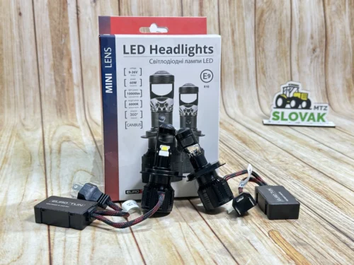 Лампи LED міні-лінзи Н4 MINI LENS" Лінзована лампочка Н4 ( 60Вт, 10000Лм, 6000К, 9-36v, Цоколь H4)