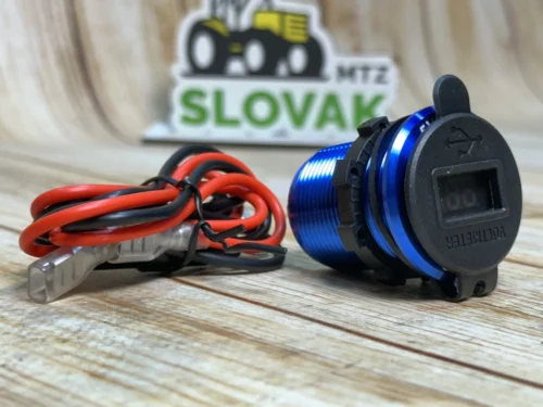 Адаптер USB-роз'єм QC3.0 З LED вольтметром і проводкою, чохол пилозахисний