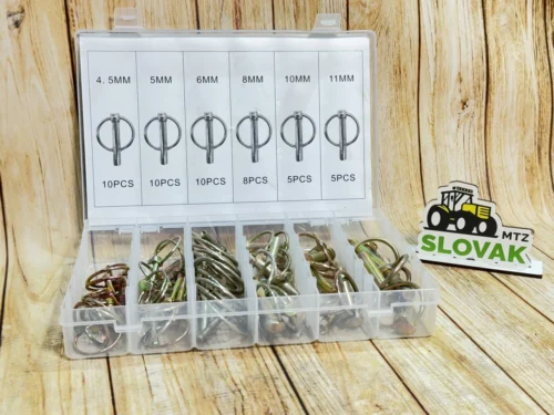 Набір пальців зі стопорною чекою 6 видів 48 штук