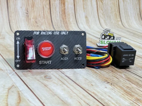 Блок перемикачів 2-тумблера, Кнопка пуск двигуна 12в (Реле + проводка)