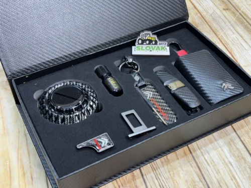 Подарунковий бокс для авто Citroen (Ароматизатор, заглушки, брелок, тримач окулярів, ключниця)